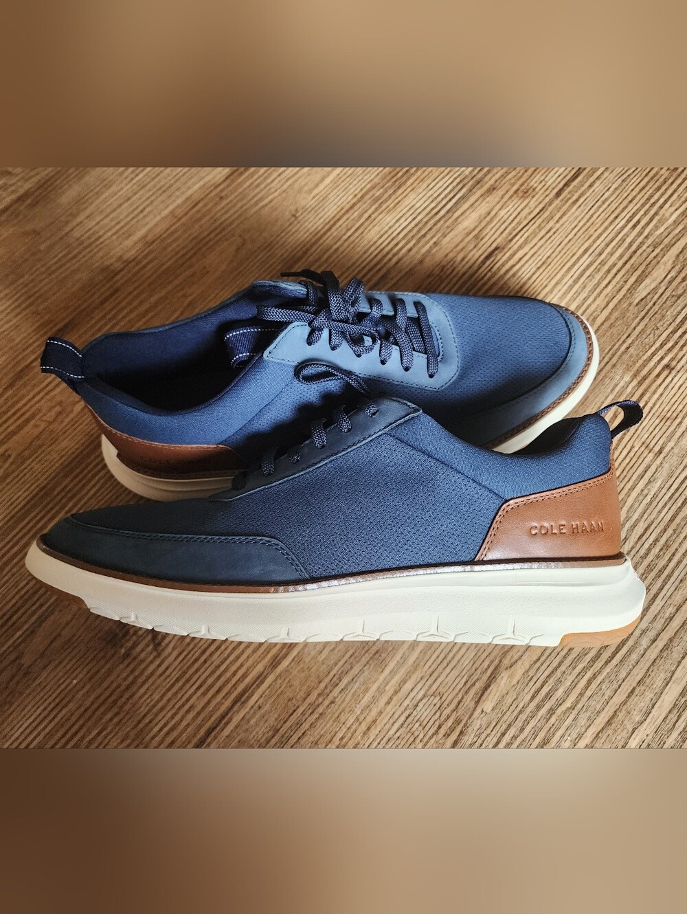 Size 12 Cole Haan Grand Remix Men's Casual Blue Lace-Up Sneakers Retail 160$ - Picture 9 of 9